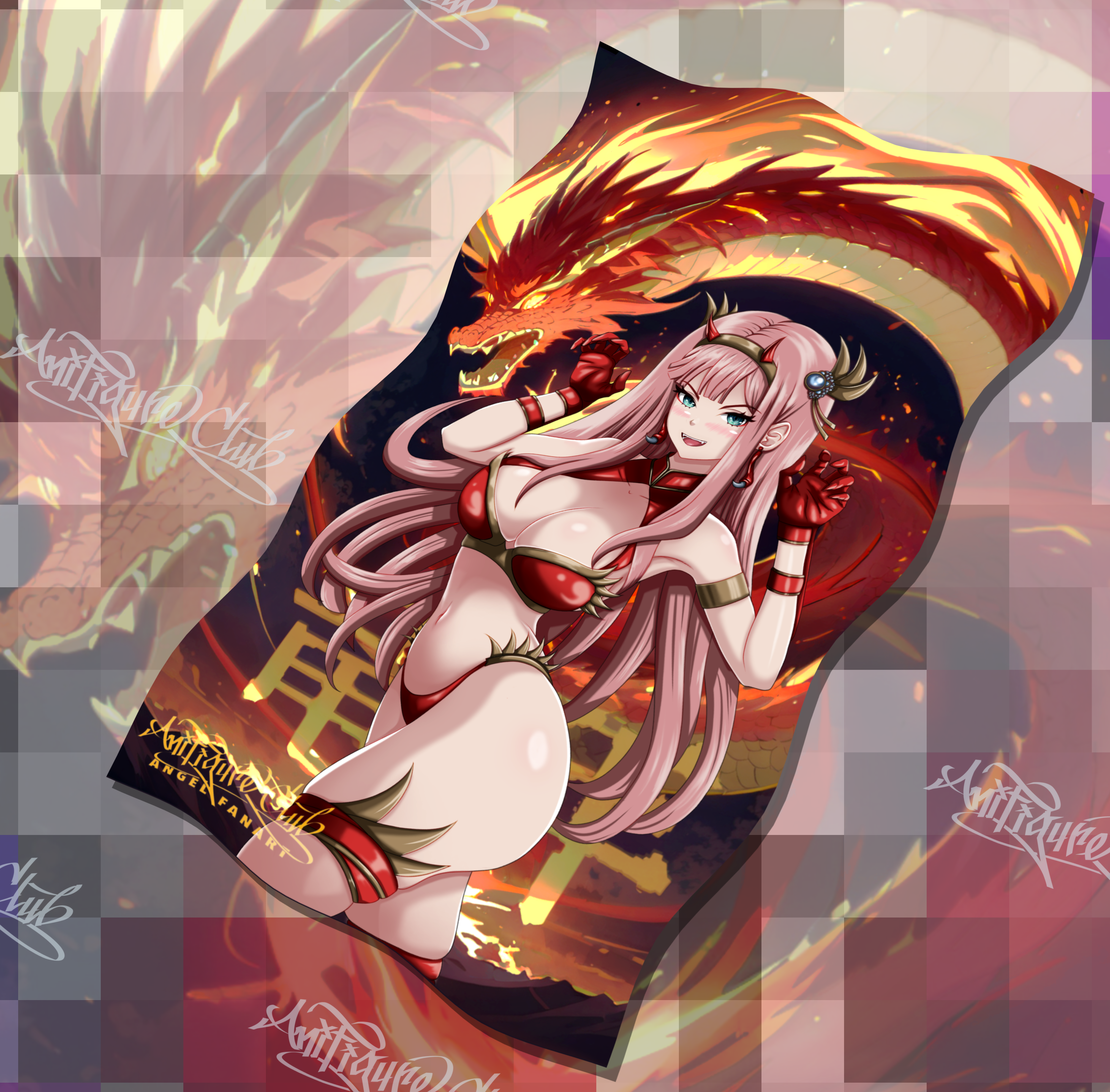 Zero Two Year of Dragon Flag