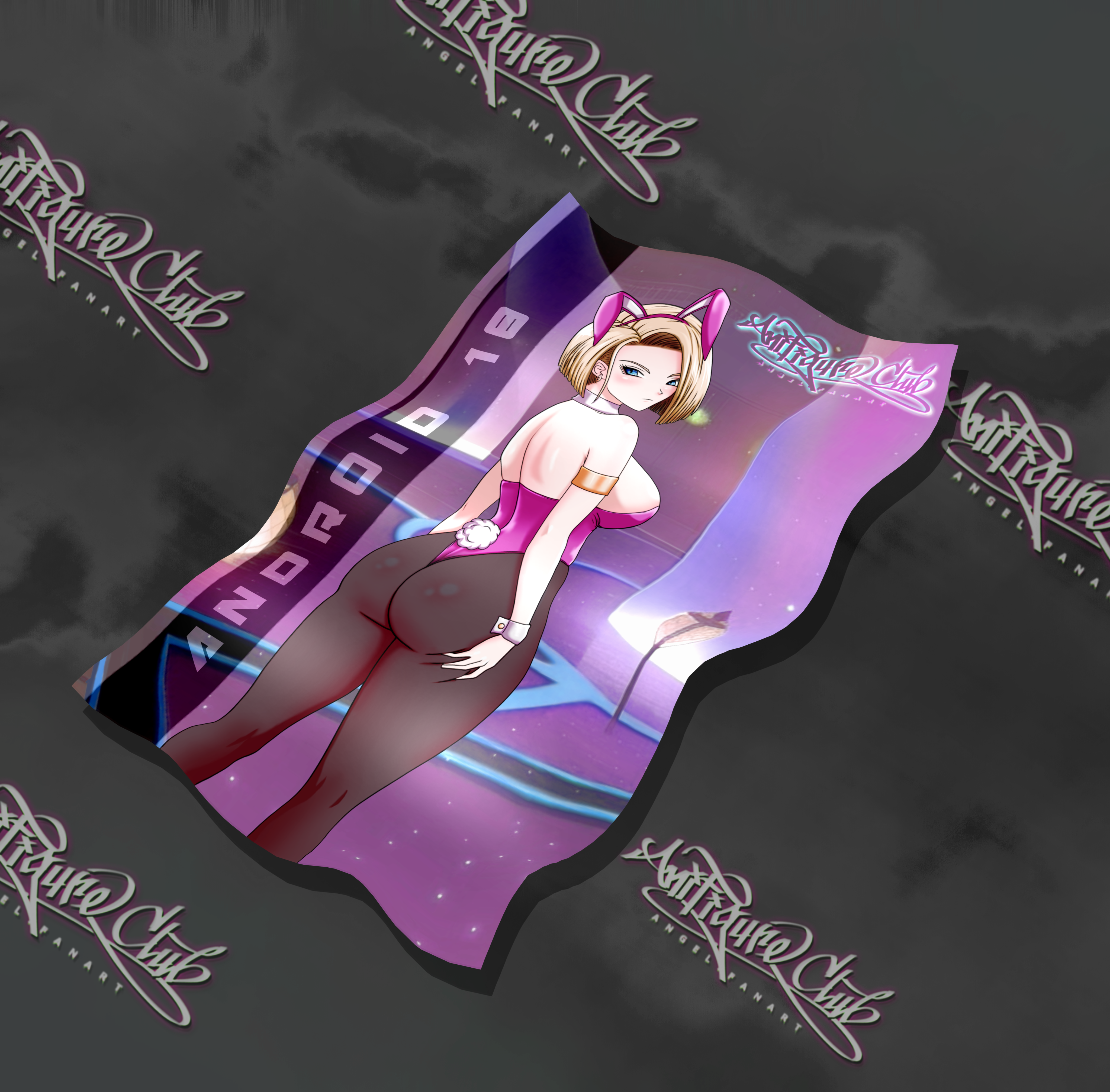 DBZ Android 18 bunny suit flag